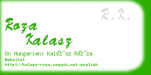 roza kalasz business card